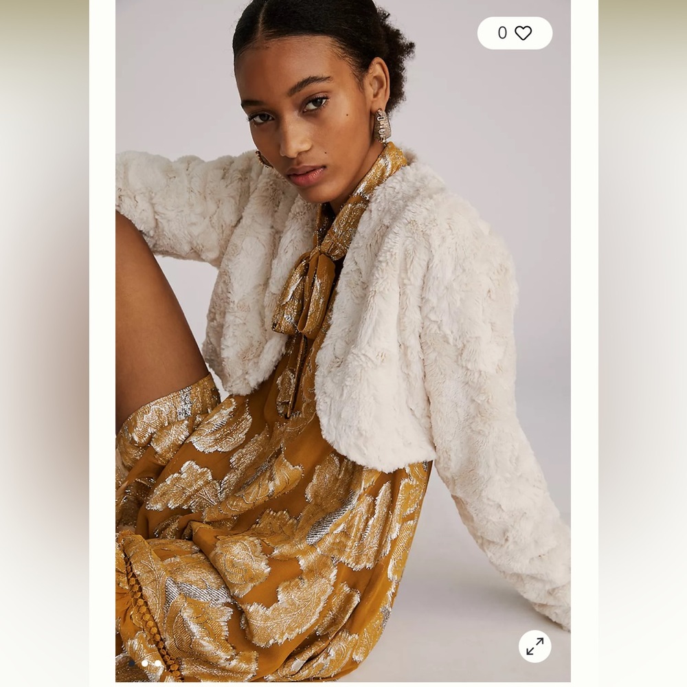 Anthropologie  Maeve Faux Fur Shrug Size XXS

|